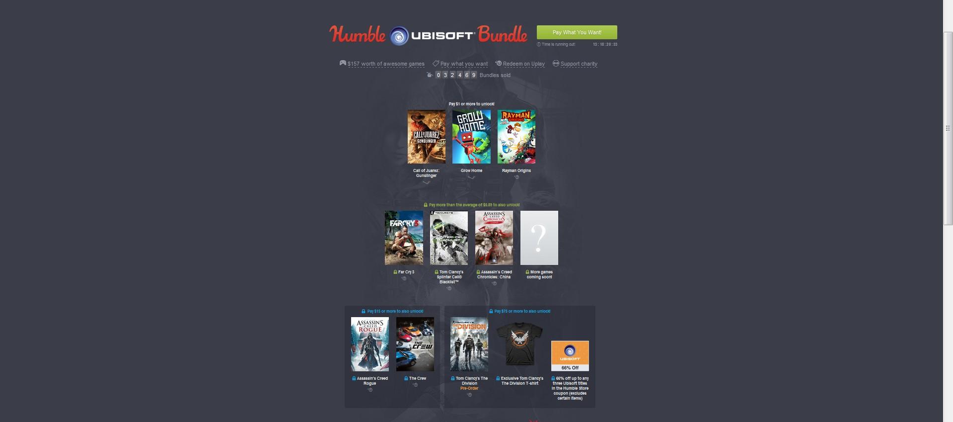 Humble Bundle lên sóng cùng Humble Ubisoft Bundle